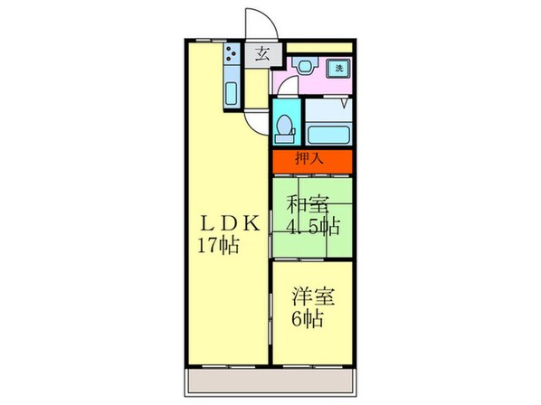 メロディハイム長岡京の物件間取画像